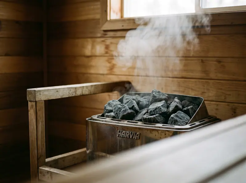 Heater Harvia dan batu vulkanik